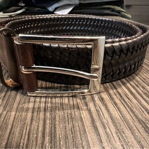 To Boot Brown Braided Leather Belt